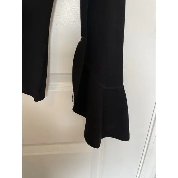 Anthropologie Milly NYC Black Knit Sweater Top Chic French Dramatic Sleeve Med - Picture 9 of 14
